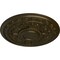 Ekena Millwork Tellson Ceiling Medallion (Fits Canopies up to 6 3/4"), Hand-Painted Green Gold, 30 5/8"OD x 2 1/2"P CM30TEGGS - alternate 2